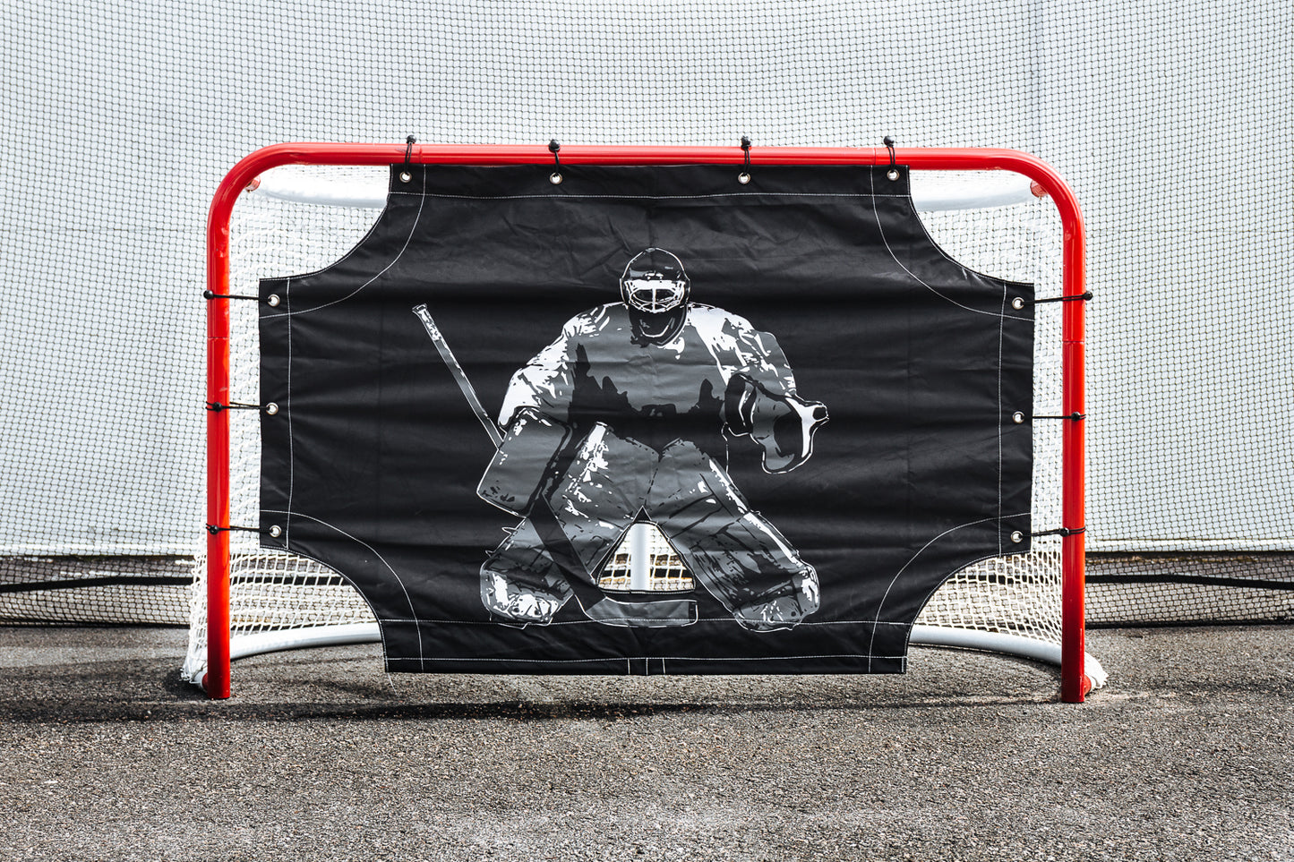 UNITE Beskyttelsesnett Hockey – Komplett backstop med ramme, stolper og nett